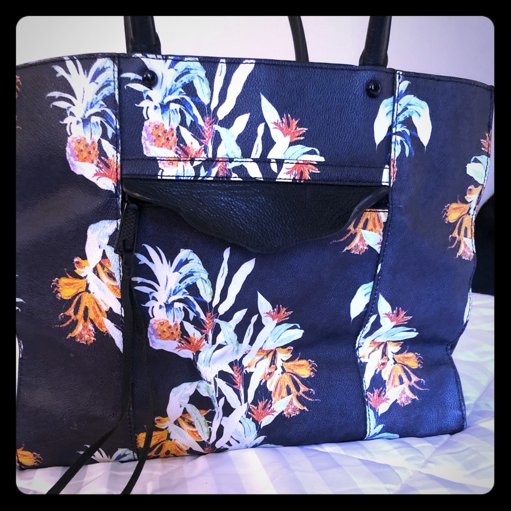 Rebecca Minkoff Saffiano Tropical Floral MAB Tote